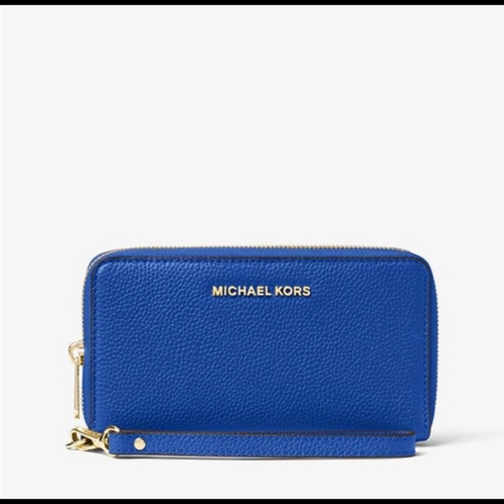 Origina NEW Michael Kors electric blue leather wallet